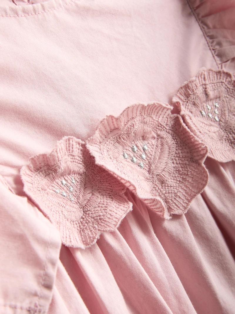 1.5-12yrs | The Edit Cotton Floral Appliqué Smock Dress