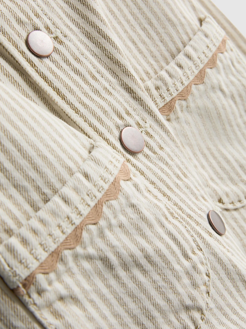 1.5-12yrs | The Edit Cotton Pinstripe Denim Shacket