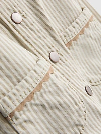 1.5-12yrs | The Edit Cotton Pinstripe Denim Shacket