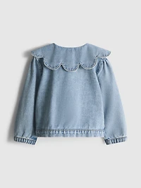 1.5-12yrs | The Edit Cotton Scallop Collared Denim Jacket