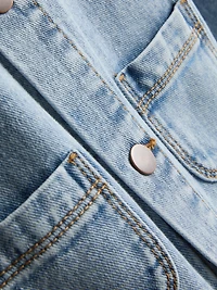 1.5-12yrs | The Edit Cotton Scallop Collared Denim Jacket