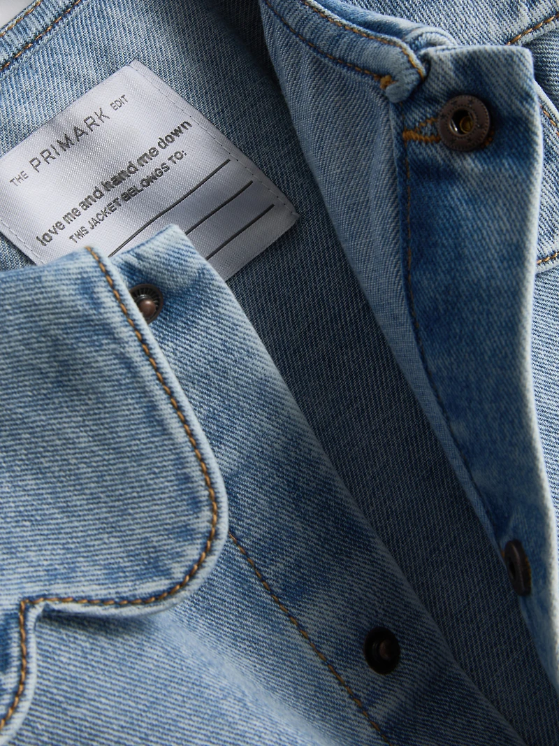 1.5-12yrs | The Edit Cotton Scallop Collared Denim Jacket