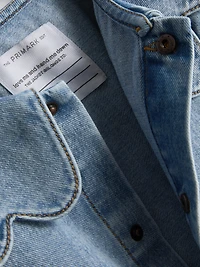 1.5-12yrs | The Edit Cotton Scallop Collared Denim Jacket