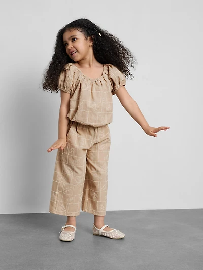 1.5-12yrs | The Edit Linen Mix Embroidered Pants