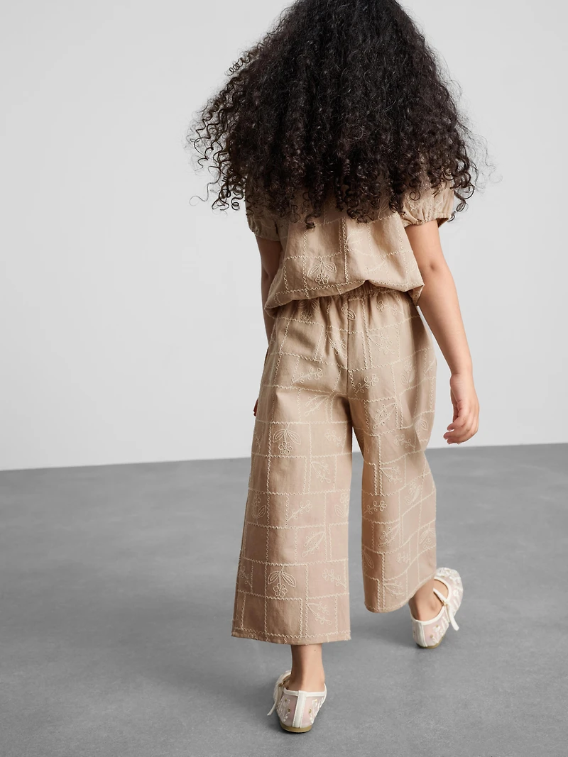 1.5-12yrs | The Edit Linen Mix Embroidered Pants