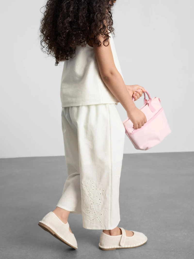 1.5-12yrs | The Edit Linen Mix Embroidered Pants