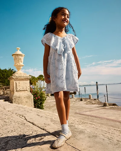 1.5-12yrs | The Edit Floral Embroidered Smock Dress