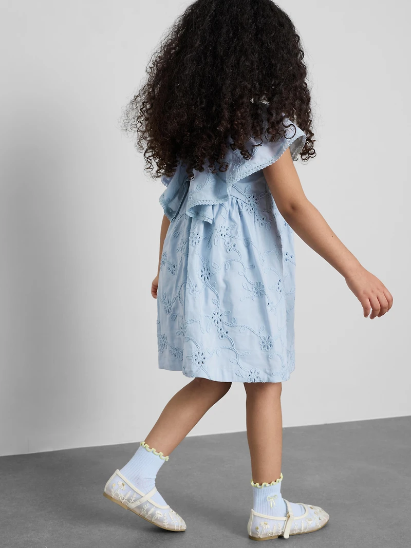 1.5-12yrs | The Edit Floral Embroidered Smock Dress