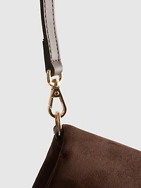 By Coleen Oversized Faux Suede Clutch Bag