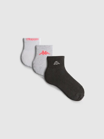 3pk Kappa X Primark Quarter Crew Socks
