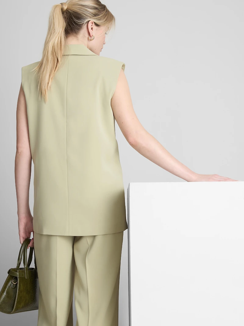 Lila Longline Sleeveless Blazer