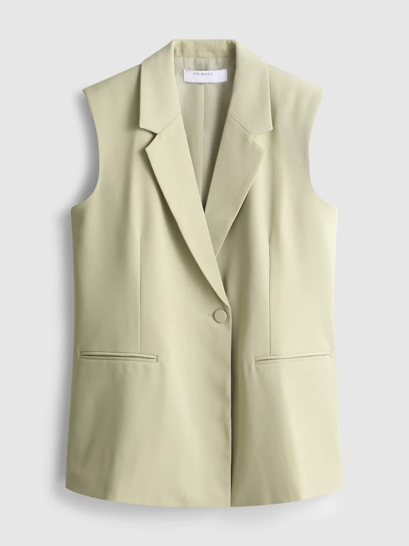 Lila Longline Sleeveless Blazer