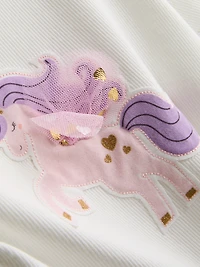 1.5-8yrs | Unicorn Graphic T-Shirt and Tutu Skirt Set