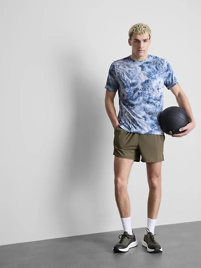 Short-Sleeve Wave Mesh T-Shirt