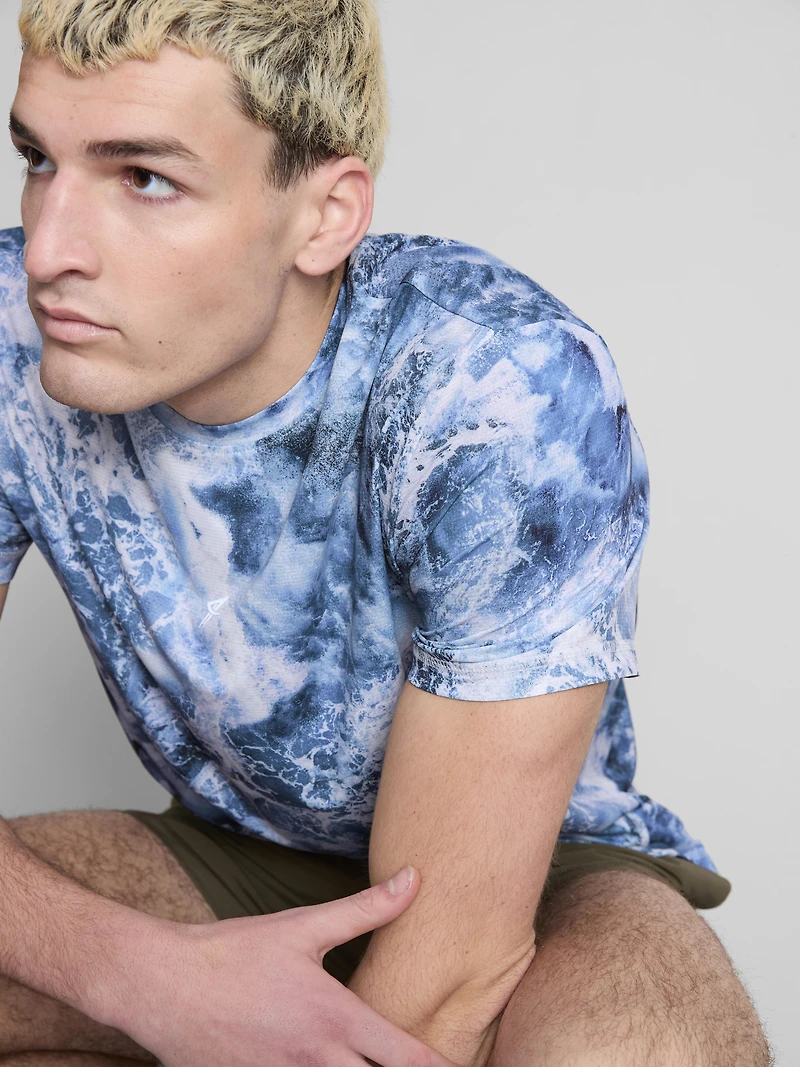 Short-Sleeve Wave Mesh T-Shirt