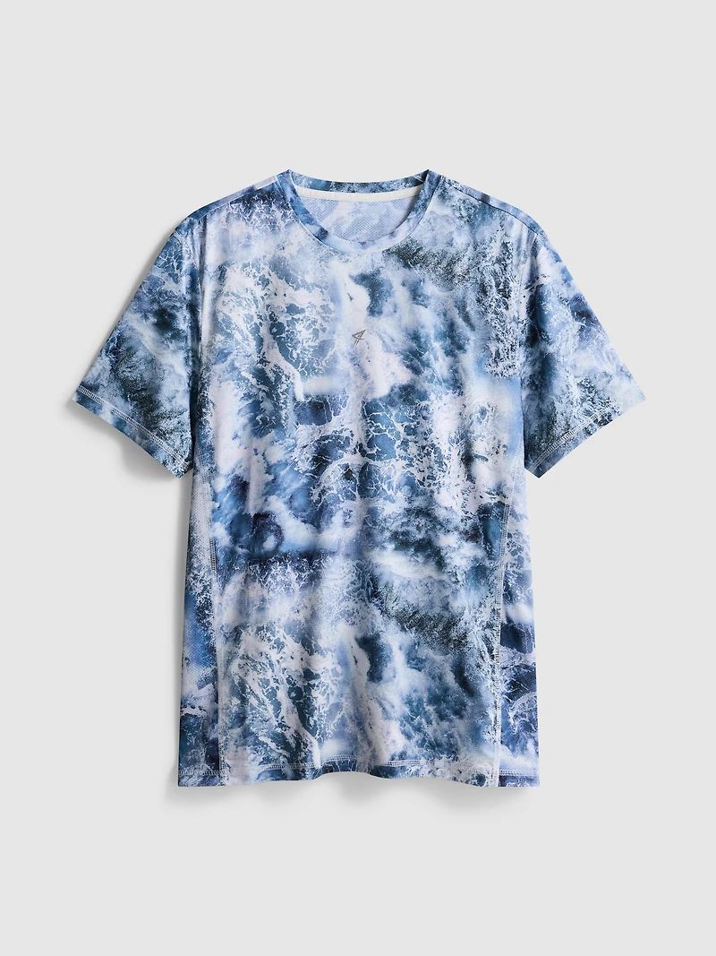 Short-Sleeve Wave Mesh T-Shirt