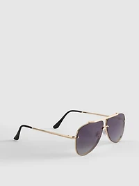 Metal Aviator-Style Sunglasses