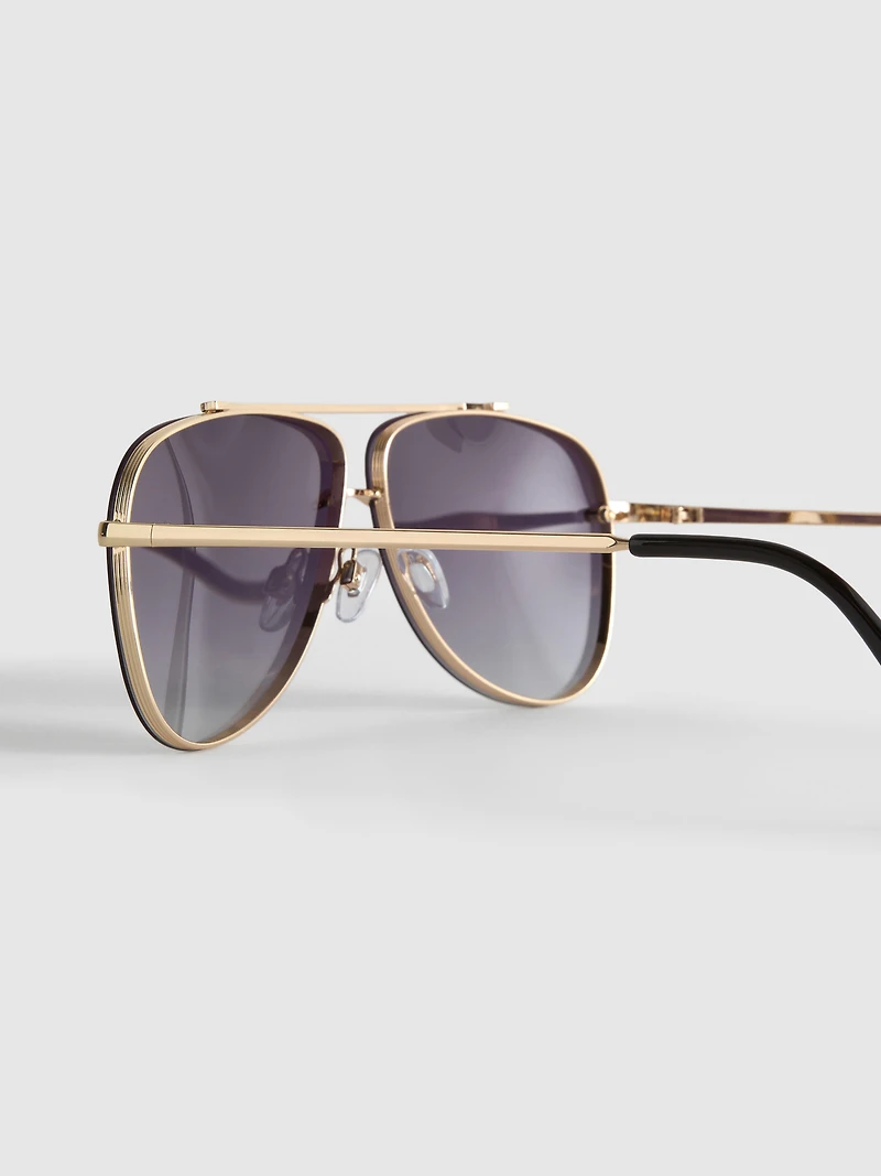 Metal Aviator-Style Sunglasses