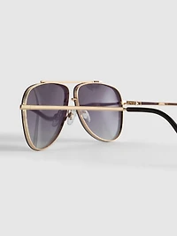 Metal Aviator-Style Sunglasses