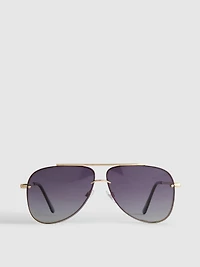 Metal Aviator-Style Sunglasses
