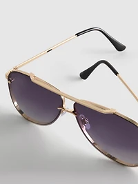 Metal Aviator-Style Sunglasses