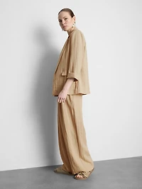 Textured Notched Lapel Blazer