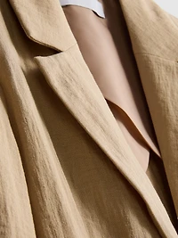 Textured Notched Lapel Blazer