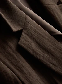 Textured Notched Lapel Blazer