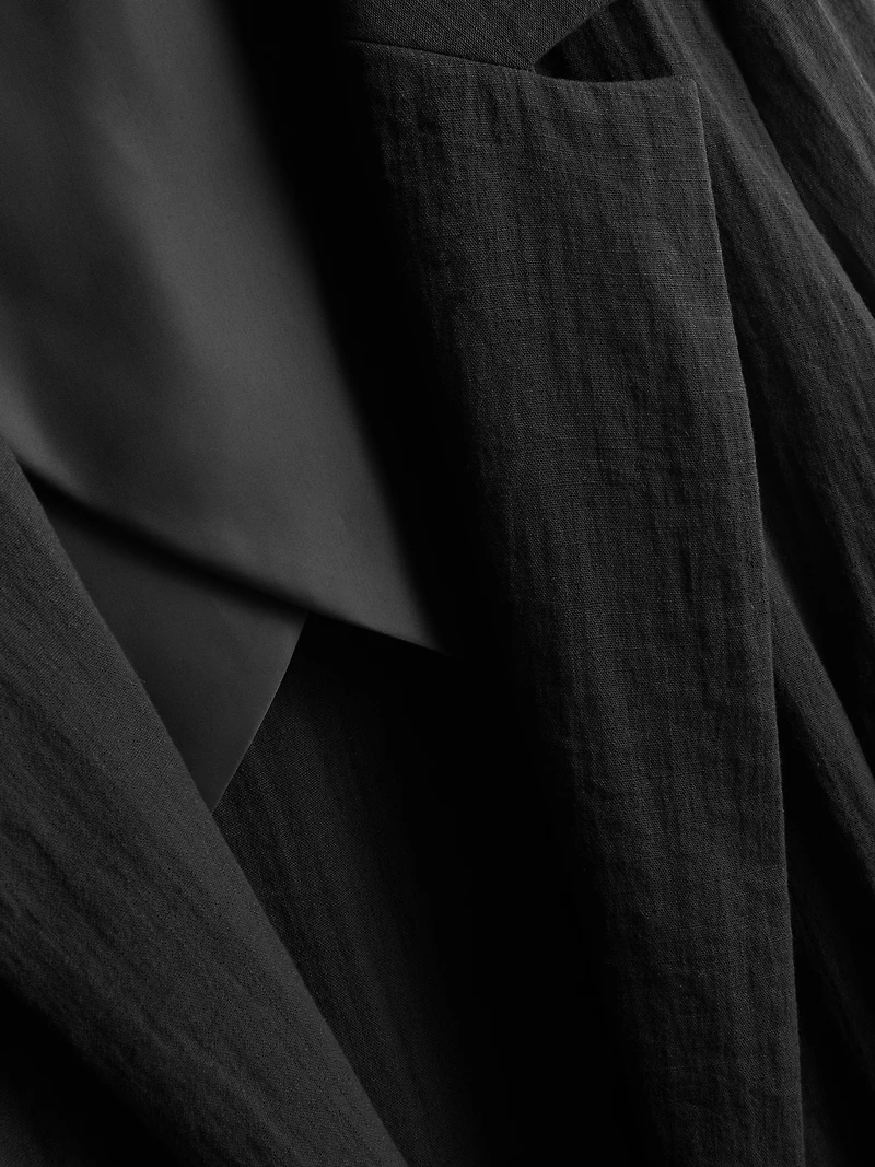 Textured Notched Lapel Blazer