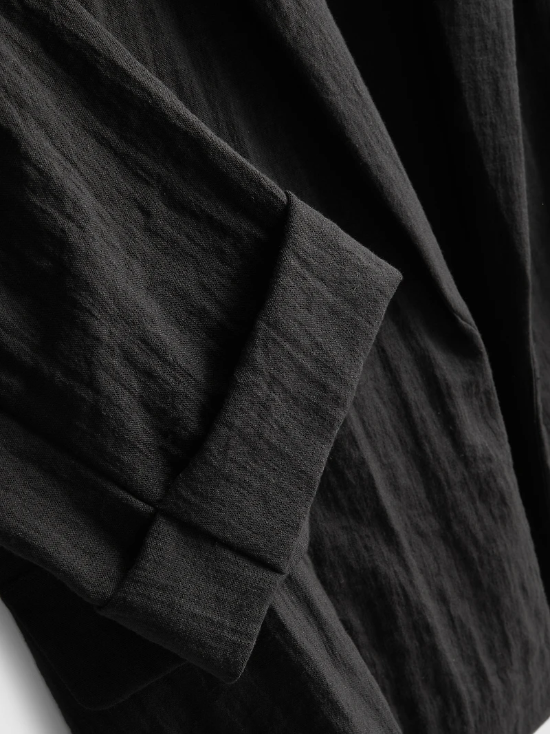 Textured Notched Lapel Blazer