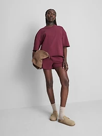 Boxy V-Neck Seam-Detail Tee