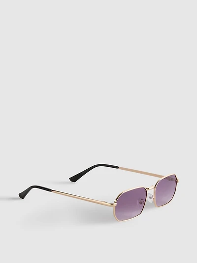 Metal Rectangle Sunglasses