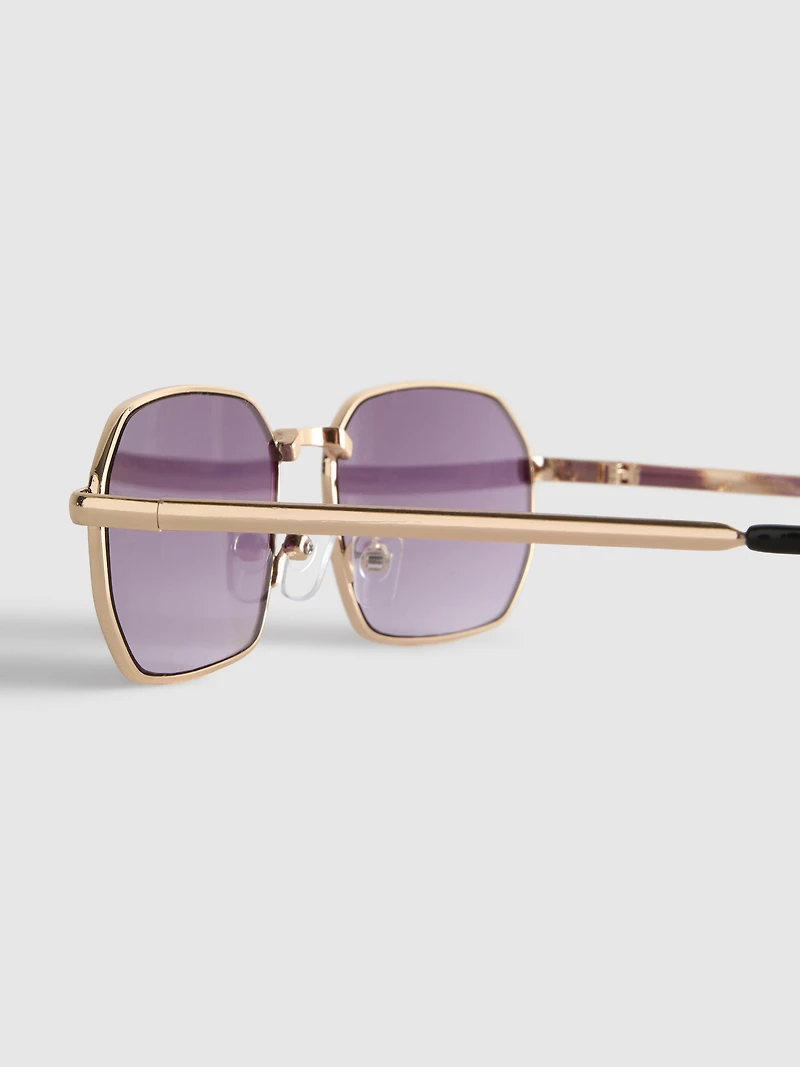 Metal Rectangle Sunglasses