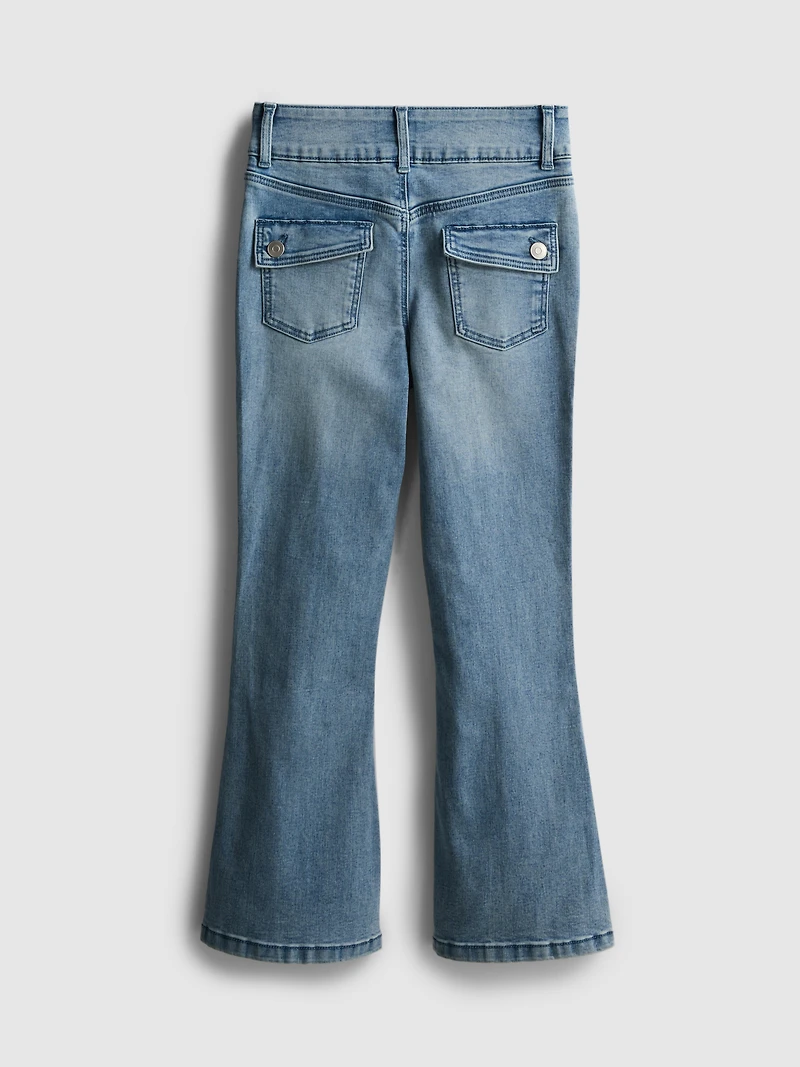 7-15yrs | Pintuck Flare Jeans