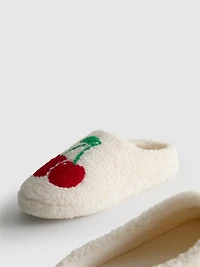Cherry Borg Mule Slippers