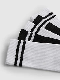 5pk Cotton Rich Ribbed Crew Socks