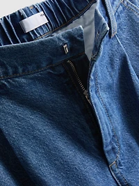 Tailored Wide-Leg Denim Jeans