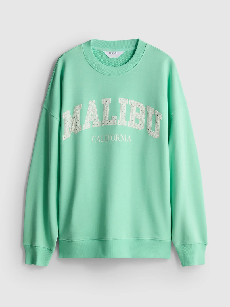 Cotton-Rich Oversized Malibu Sweatshirt