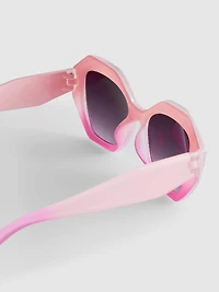 Faceted Frame Sunglasses