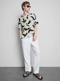 Botanical Short-Sleeve Button-Up Shirt