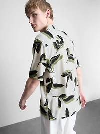 Botanical Short-Sleeve Button-Up Shirt
