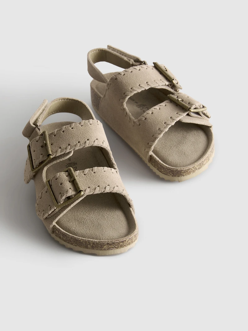 Double Buckle-Strap Sandals