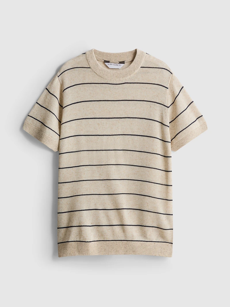 1.5-12yrs | The Edit Stripe Short Sleeve Sweater