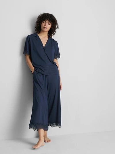 Modal-Rich Short-Sleeve Pajama Shirt