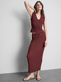 Textured V-Neck Tank Top