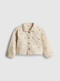 1.5-8yrs | Floral Embroidered Denim Jacket