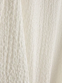 Textured Drawstring Maxi Skirt