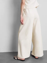 Cotton Blend Wide Leg Sweatpants