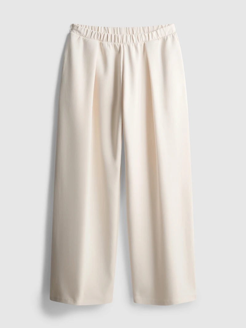 Cotton Blend Wide Leg Sweatpants