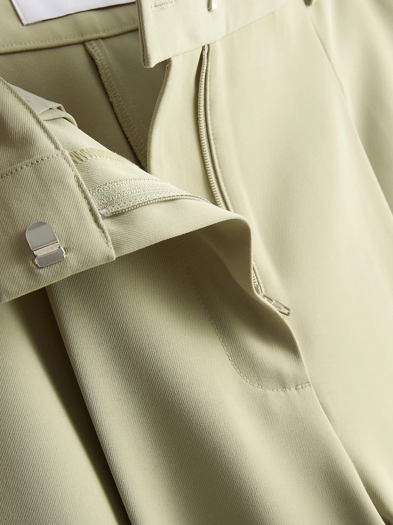 Lila Pleated Straight-Leg Pants